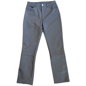 SZ4S H&M Faux Leather Straight Leg Cropped Pant Short Pleather